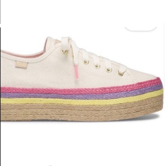 Kate Spade Raffia Platform Keds - Picture 3 of 5